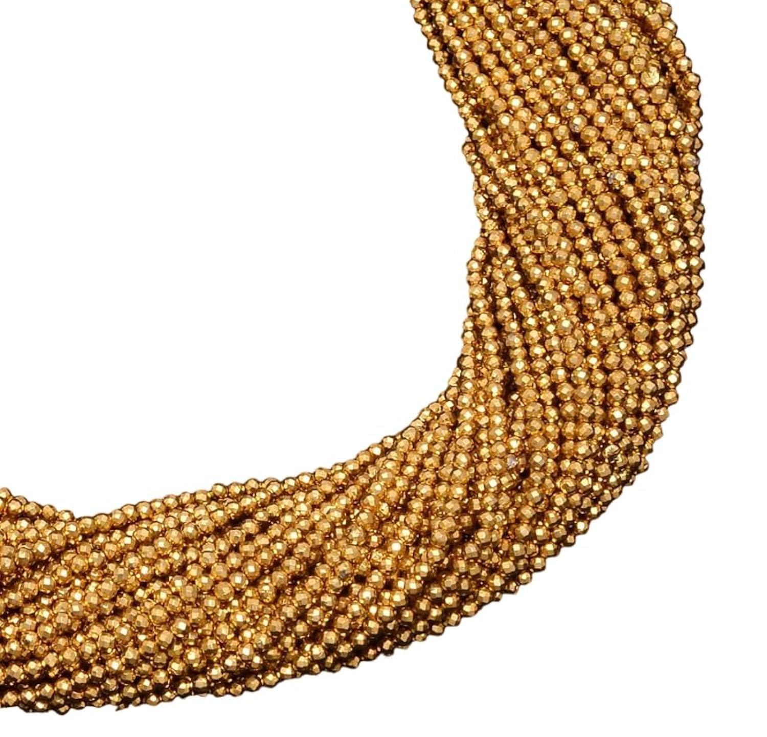 Pyrite dorée perles rondes facettées 2mm pour créer un cadeau fait main inoubliable