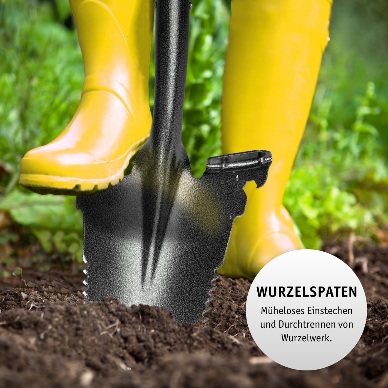 MISTER TOOL 3-TLG. Spezialspaten-Set - Kombi-, Drainage- & Wurzelspaten - Glasfaserstiel, Rutschfester Griff, langlebiger Kohlenstoffstahl - Ideal für Garten- und Landschaftsbauarbeiten