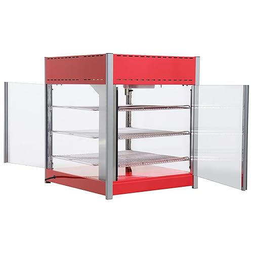 Miniatura 3 de Winco EDM-1PT Calentador de alimentos calentado y humificado giratorio con puertas dobles,