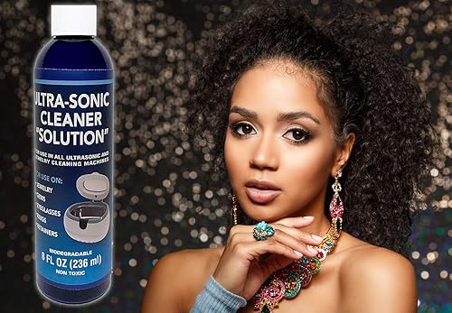 Miniatura 8 de Limpiador de joyas, solución ultrasónica de limpieza de joyas, limpiador de joyas para oro, plata, diamantes de platino y joyas no porosas preciosas