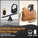 Wired Headphones with Microphone, Over Ear Lightweight Foldable 3.5mm Plug in Corded Headphones Wired with Volume Control, 4.9ft Tangle-Free Cord for Tablet Laptop MP3/4 School Travel (Black)