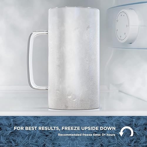 Miniatura 4 de GALVANOX Taza de cerveza congelada de regalo para el abuelo 1 pinta vaso congelable de doble pared con asa taza de hielo aislada para Navidad mejor