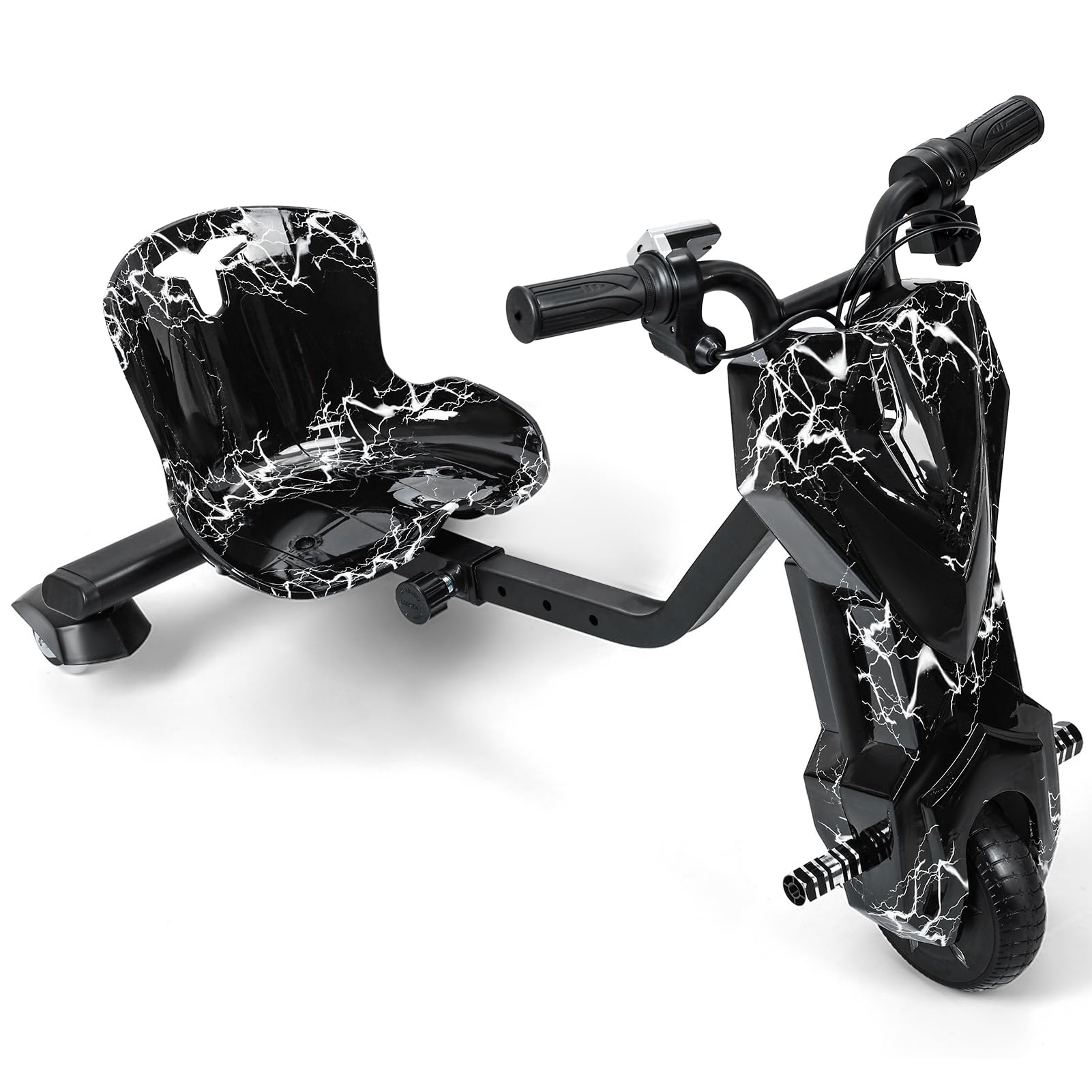 Drift Trike,Electric Tricycle for Kids,Ride-On Kids Tricycle with Adjustable Seat,Big Wheel Drifting Tricycle for Ages Adjustable Seat,Kid Ride on Tricycles for Boys Girls,Fast Arrival Black