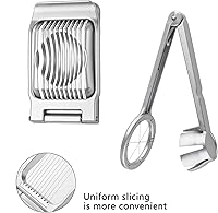 Vista 2 de Rebanadora de huevos duros para huevos duros, alambre de acero inoxidable, cortador de huevos de aluminio resistente, cortador de huevos para huevo