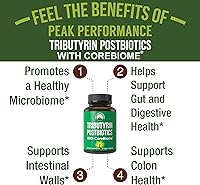 Vista 4 de Suplemento postbiótico de tributirina CoreBiome clínicamente probado para la salud intestinal. Más eficaz que las cápsulas de butirato de sodio.