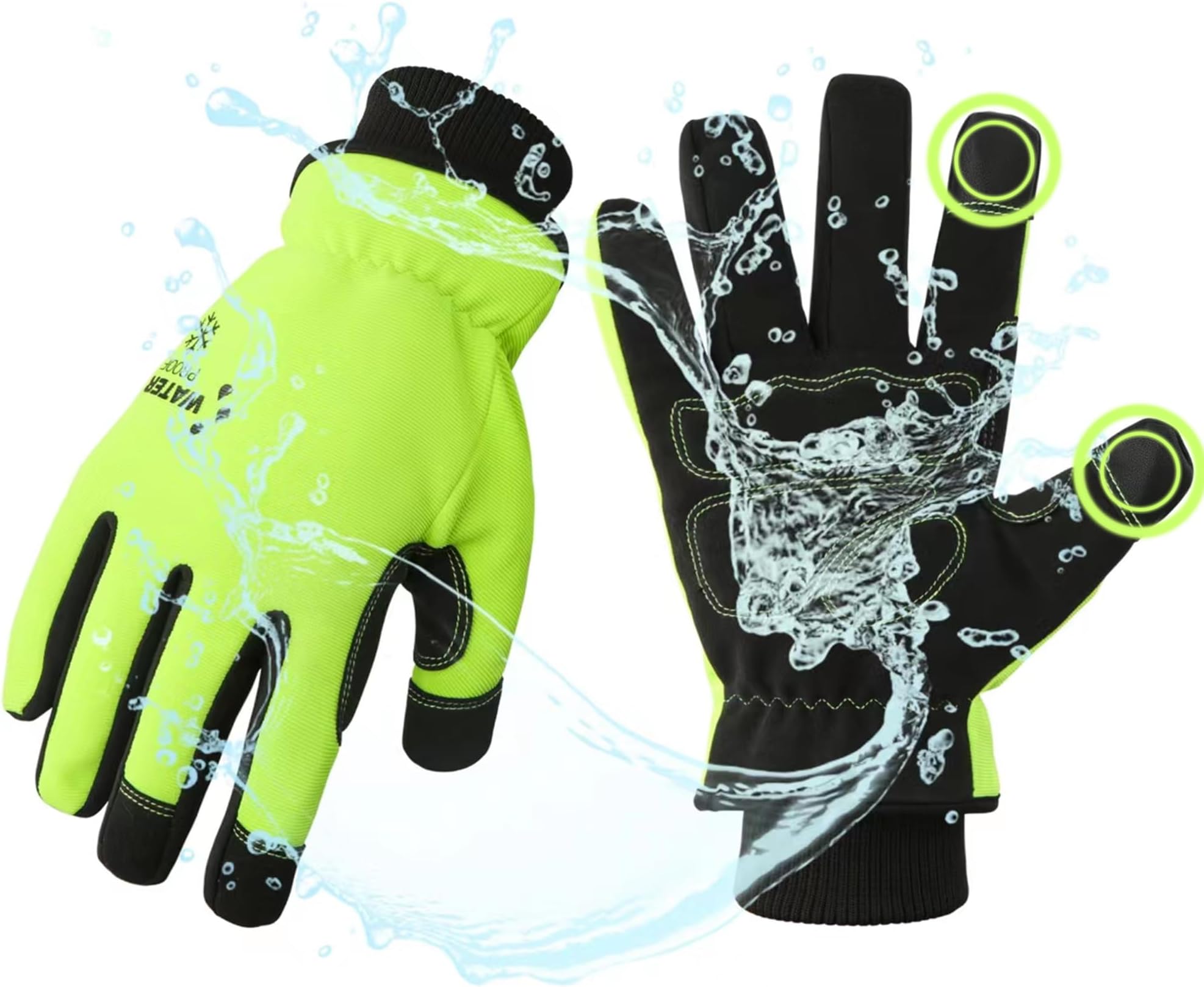 WMOSS Work Gloves Touch Screen Flex Grip Winter Gloves Warm