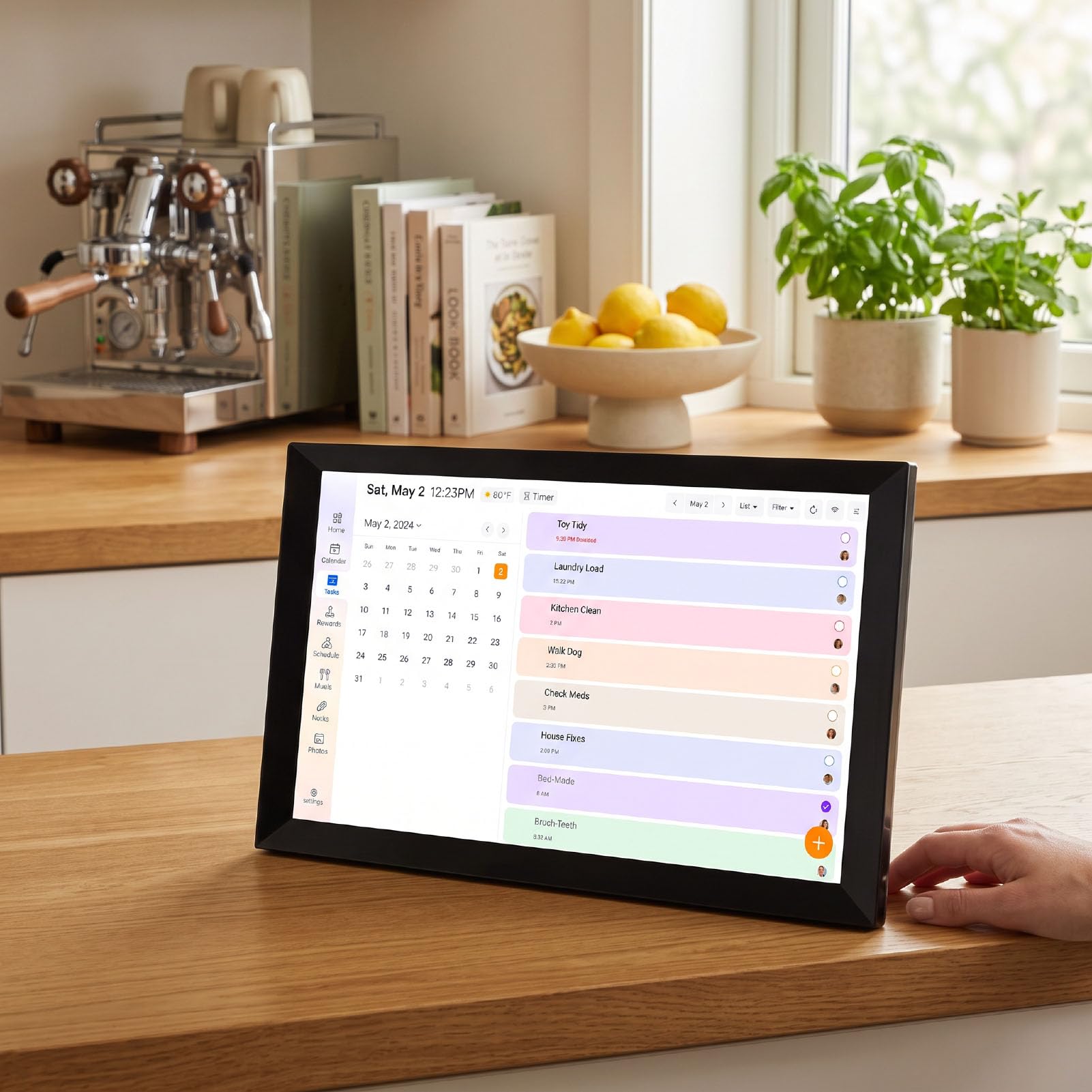 Smart Digitaler Kalender, HD Touchscreen WLAN Sync 21,5 Zoll,