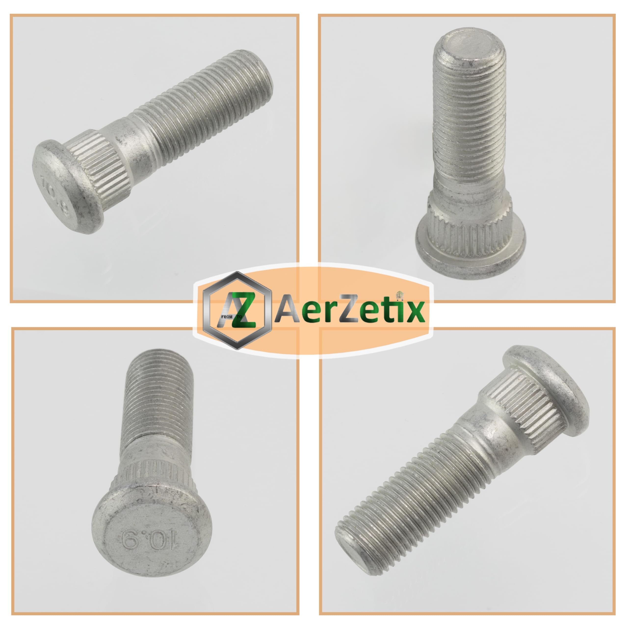 AERZETIX C77700 2x Bulloni ruota M12x1.25 compatibile OE 43222-25B00 43222-25B60 43222-41B00 432225V200