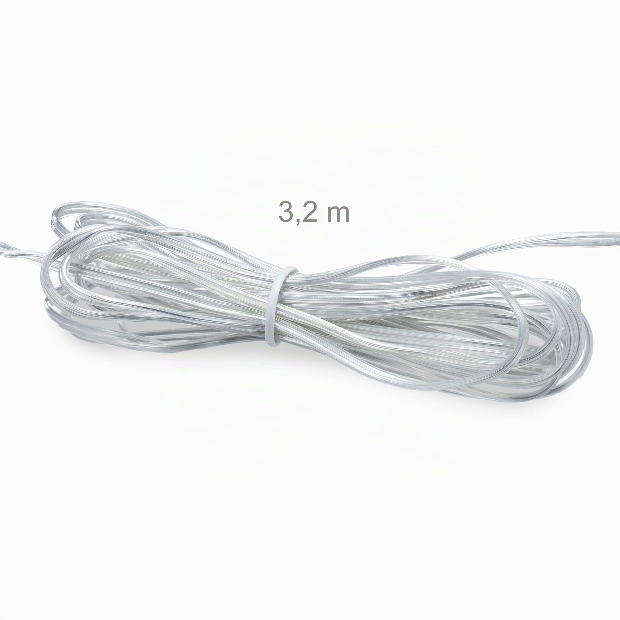 Relaxdays 2x Sfera di Luci a LED Decorativa, a Batteria, Appendere o Appoggiare, Cavo Lungo, Luci da Atmosfera, Ø 20 cm, Argento