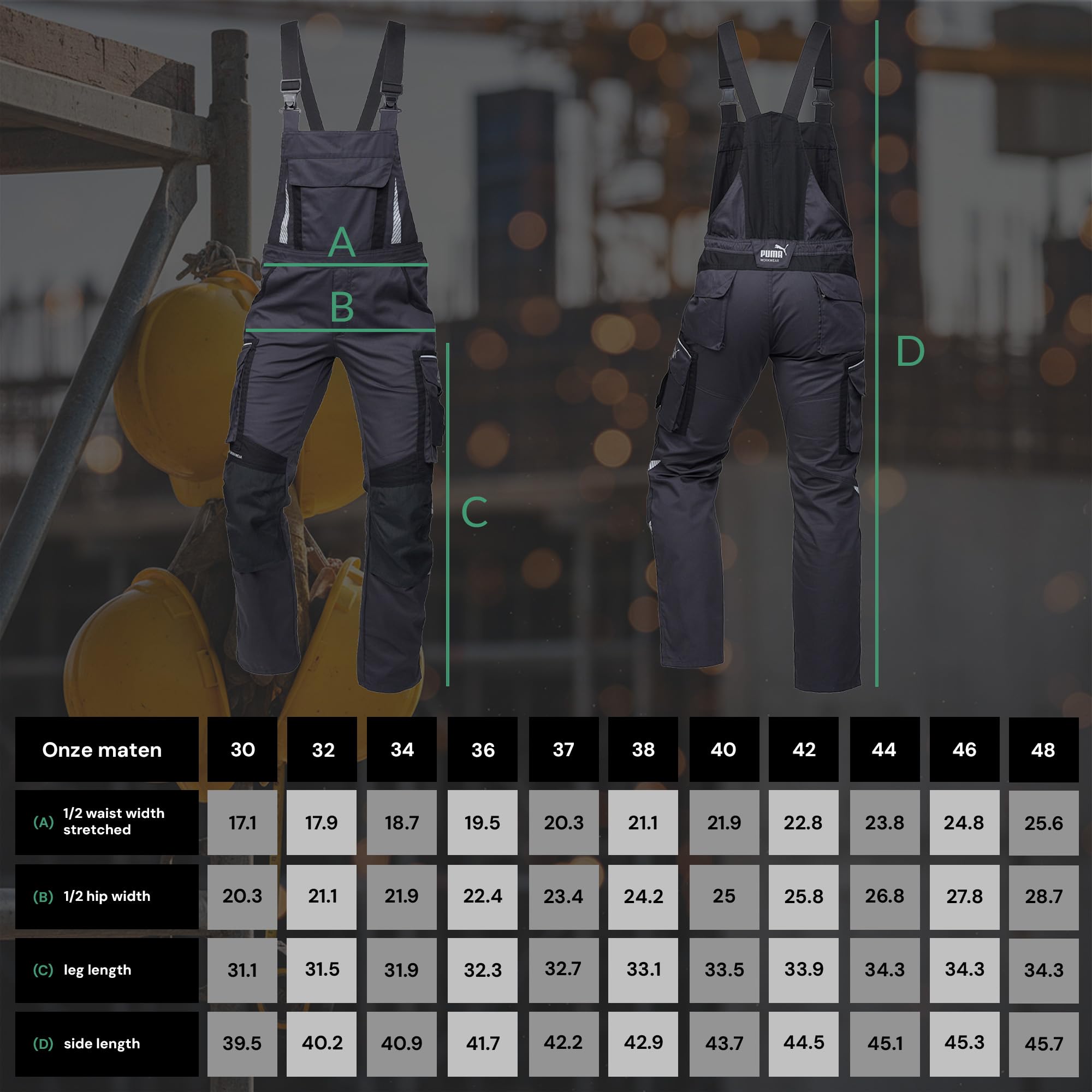 PUMA Workwear Premium Peto con muchos bolsillos y tejido de nailon extra reforzado