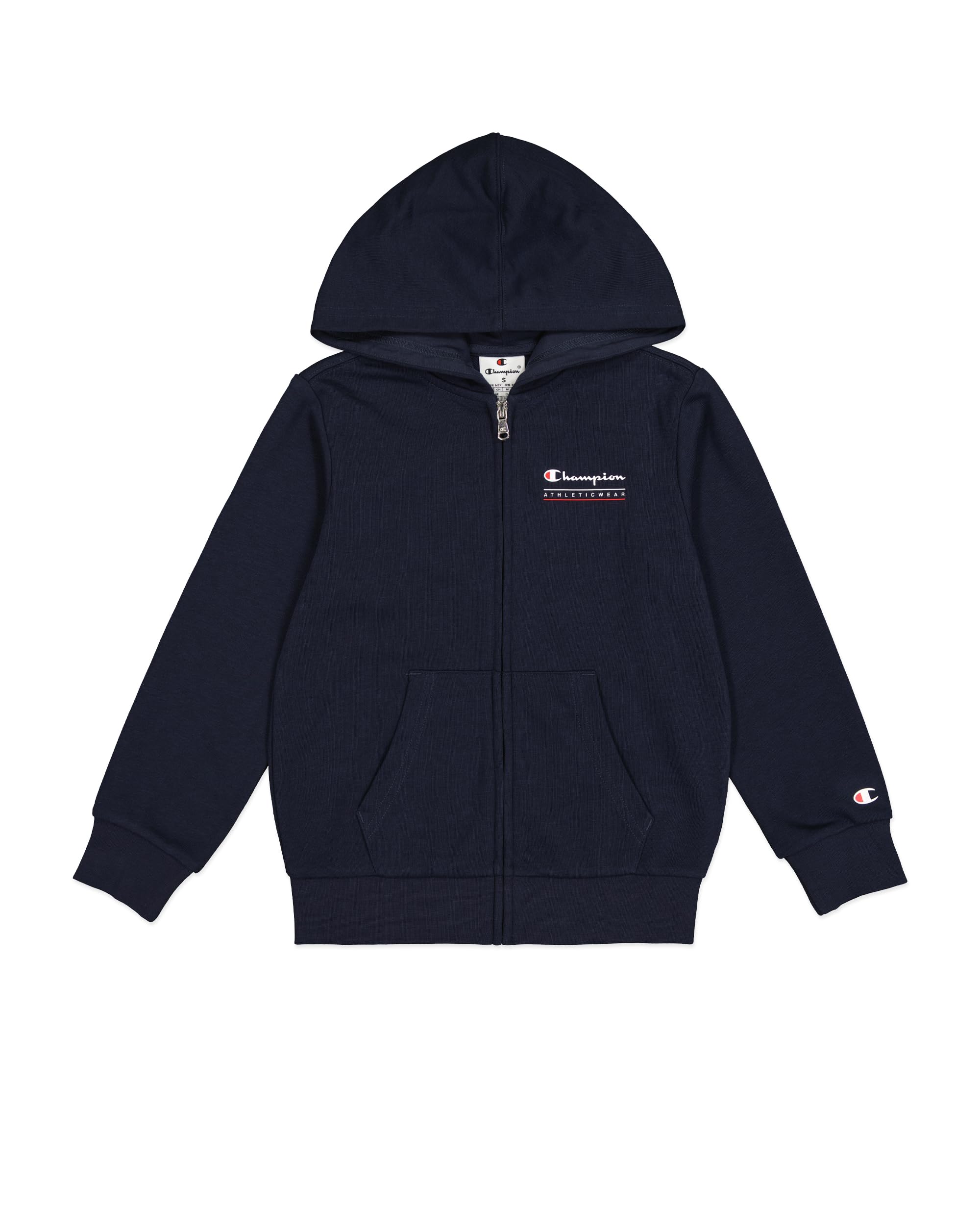 Champion Boy's Legacy Boy - Graphic Full Zip Hoodie, Blue (BS501), XXS