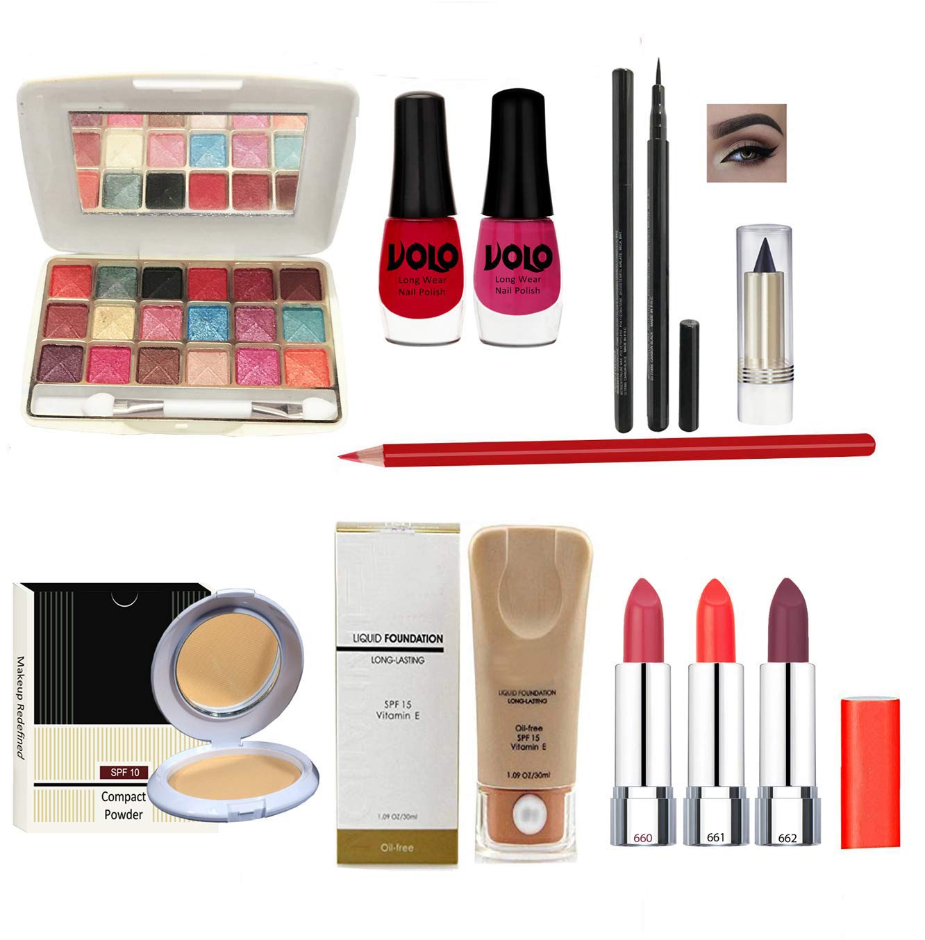 VOLO All In One Makeup Kit, Cosmetics Bridal Set A27