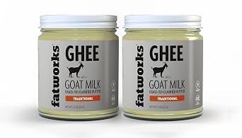 Fatworks Fine Filtered 100% Grass-Fed Goat Milk Ghee, Pasture Raised on Small Family U.S. Farm. KETO, PALEO, WHOLE 30 APPROVED, 7.5 oz.
