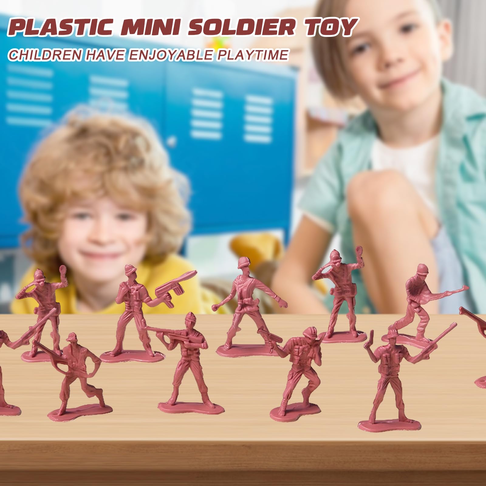 100 Pezzi Set Di Soldatini In Plastica Con Accessori – Figure Militari Gioco Per Bambini