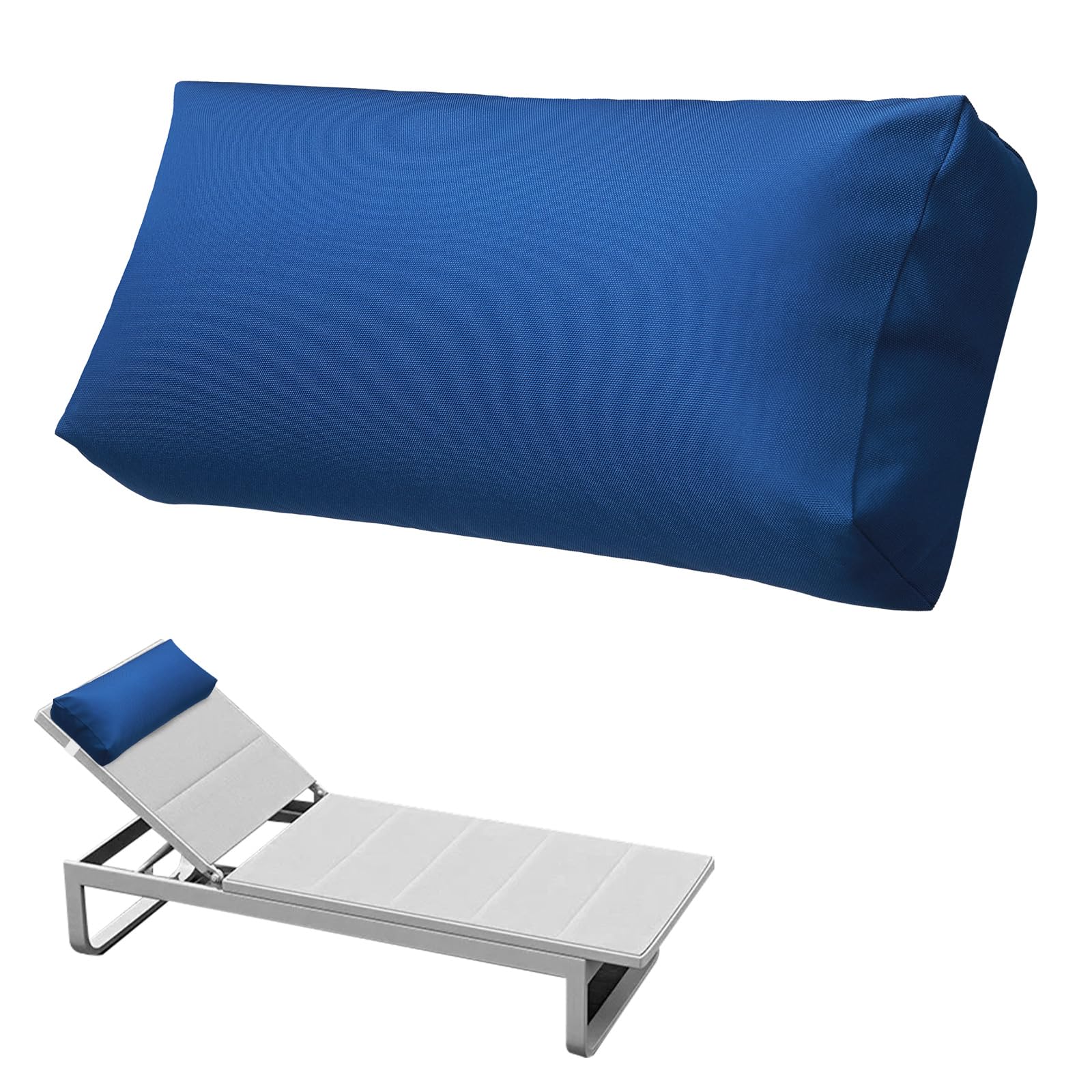 Almohada reposacabezas para tumbona de piscina, almohadas de descanso para piscina al aire libre con banda elástica para sillas reclinables y sillas de patio de piscina, almohada de apoyo