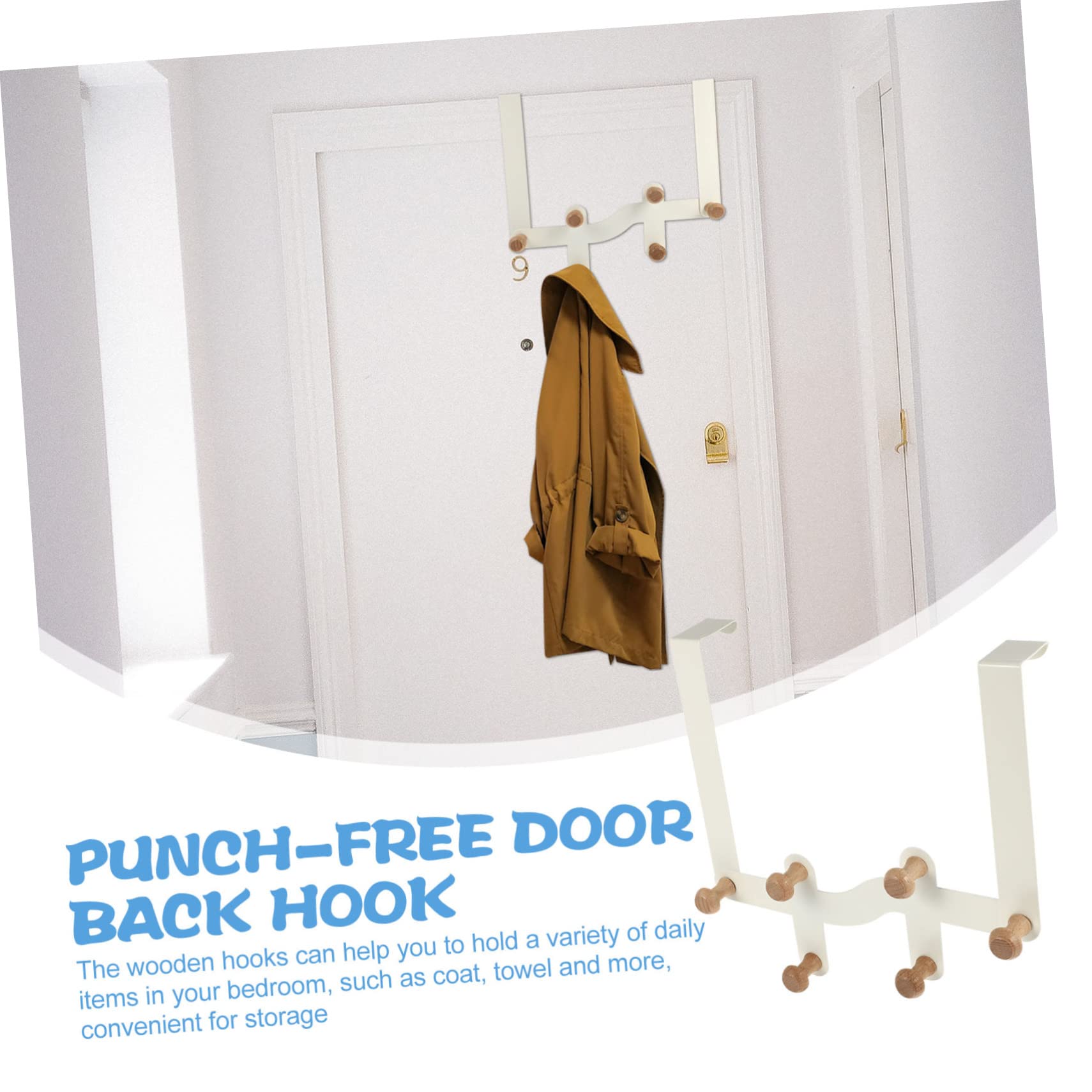 Genérico Toallero3 Piezas 6 Ganchos para Puerta toallero para el baño Ganchos para Puerta de Metal Ganchos para Perchas para Colgar en la Puerta Ganchos para Espejo sin perforar conectar Ganchos para