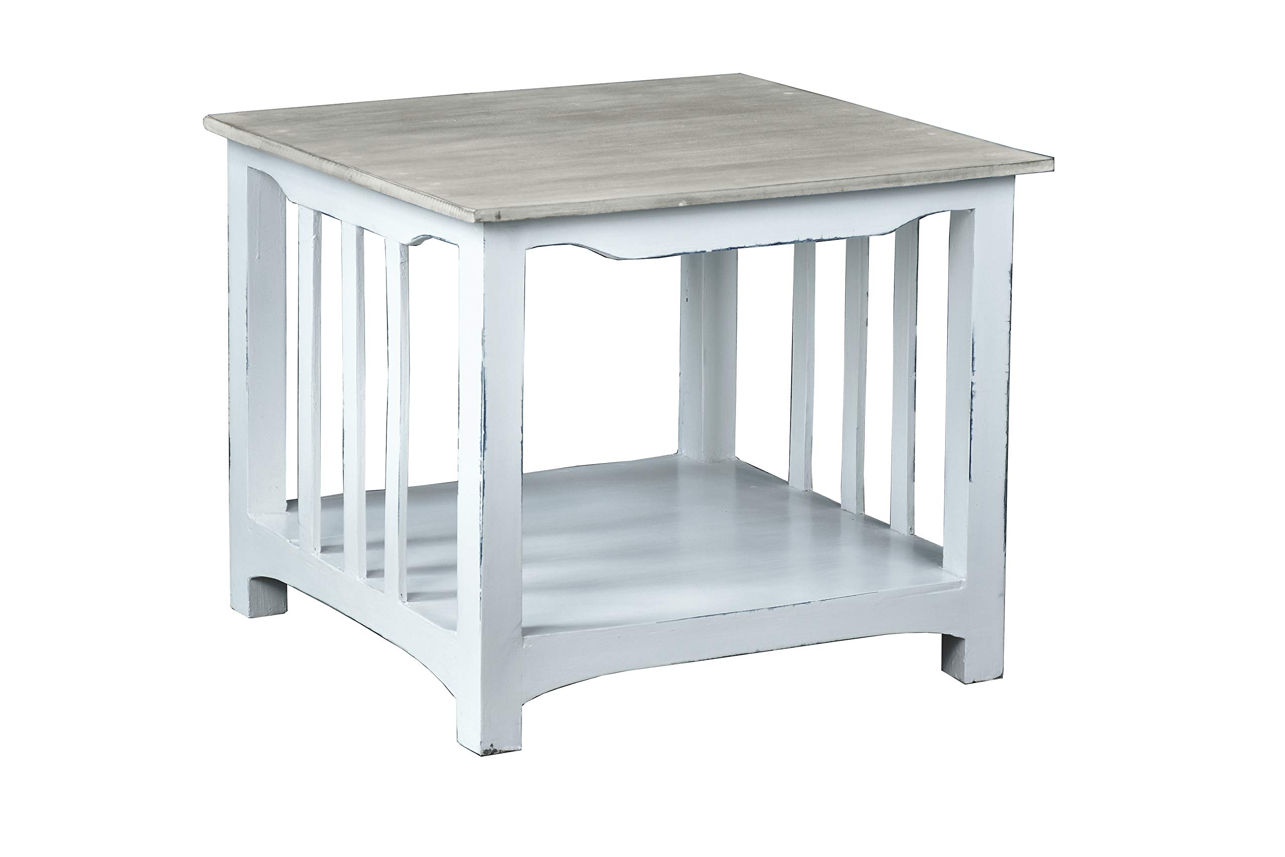 Sunset Trading End Table, Wood, White