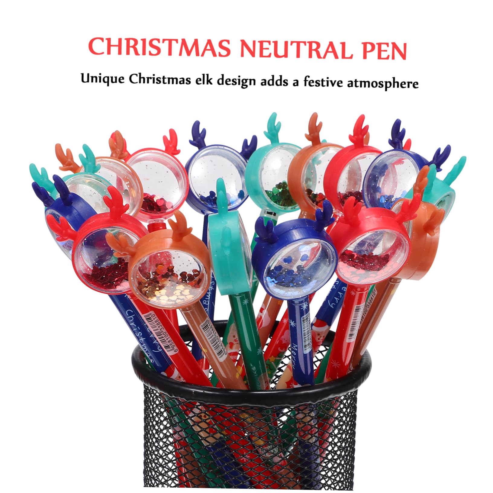 36piezas Bolígrafos De Gel De Colores Navideños Bolígrafos Tinta De Punta Media Escritura Oficina y Escuela