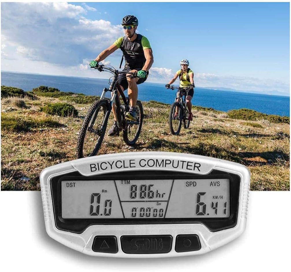 V BESTLIFE Bike Speedometer, Outdoor Waterproof Wired Bike Computer Odometer Cycling Riding Accessory