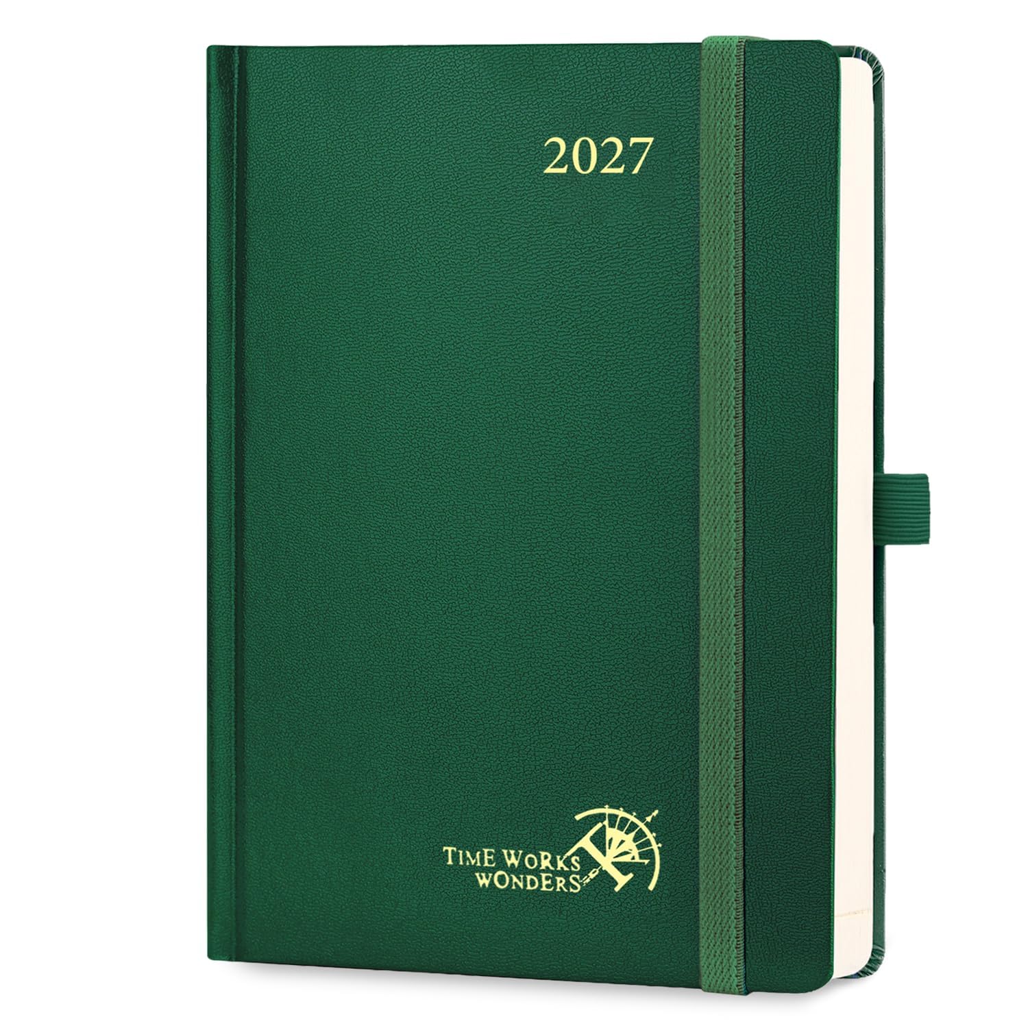 POPRUN Day per Page Diary 2027 A5 Hardback Day to Page Daily Planner — image 1