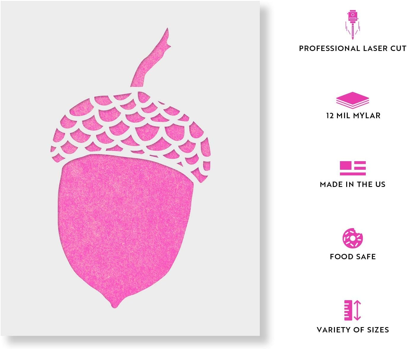 Acorn Stencil - Bring Fall Beauty to Projects, Leaves Wall Stencils
