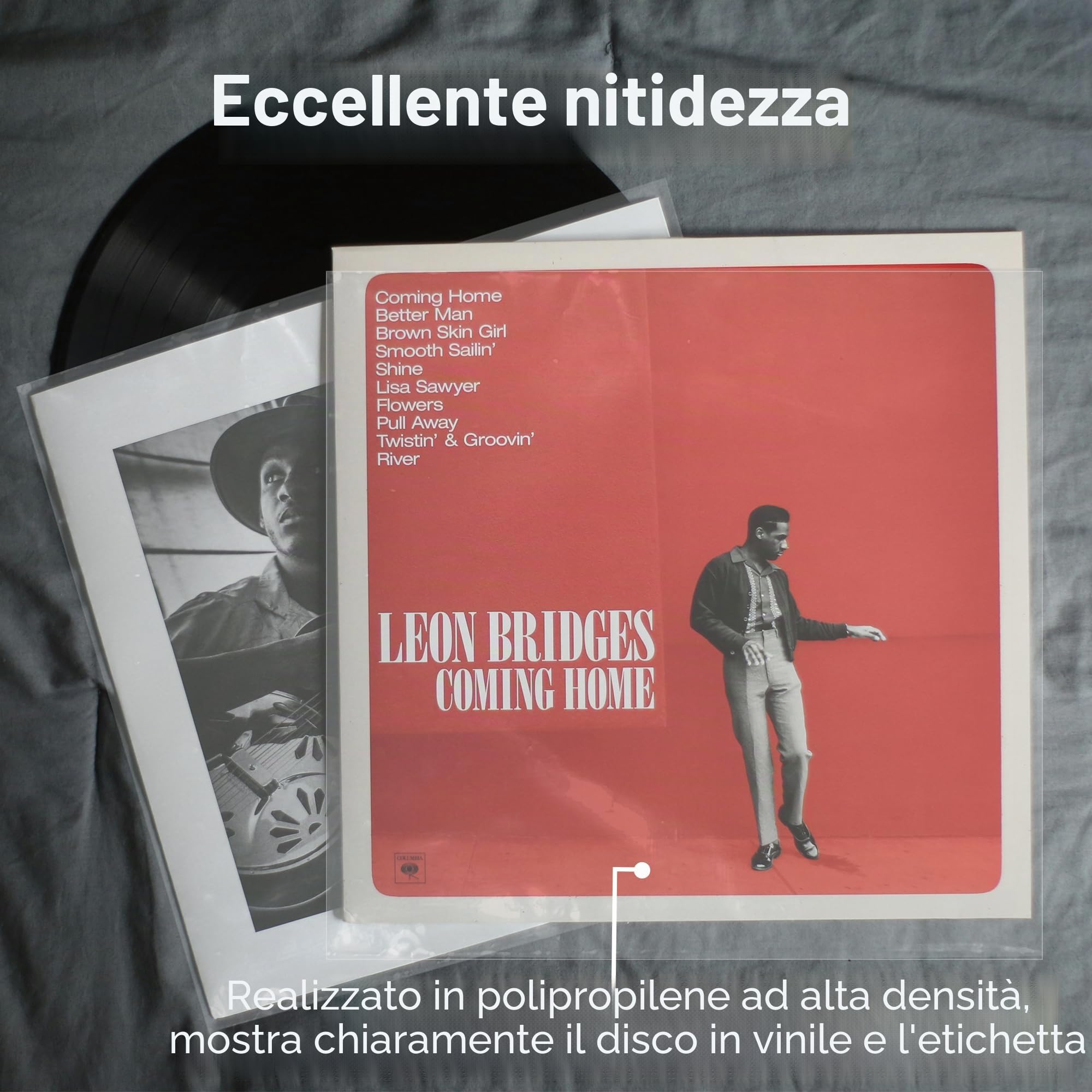 Buste Vinili 33 Giri 12 Pollici Esterne, 50 x Custodia Vinile Trasparenti, Buste per Vinili pour 12" LP Dischi, Protezione Polipropilene Vinile Copertine Cover Outer