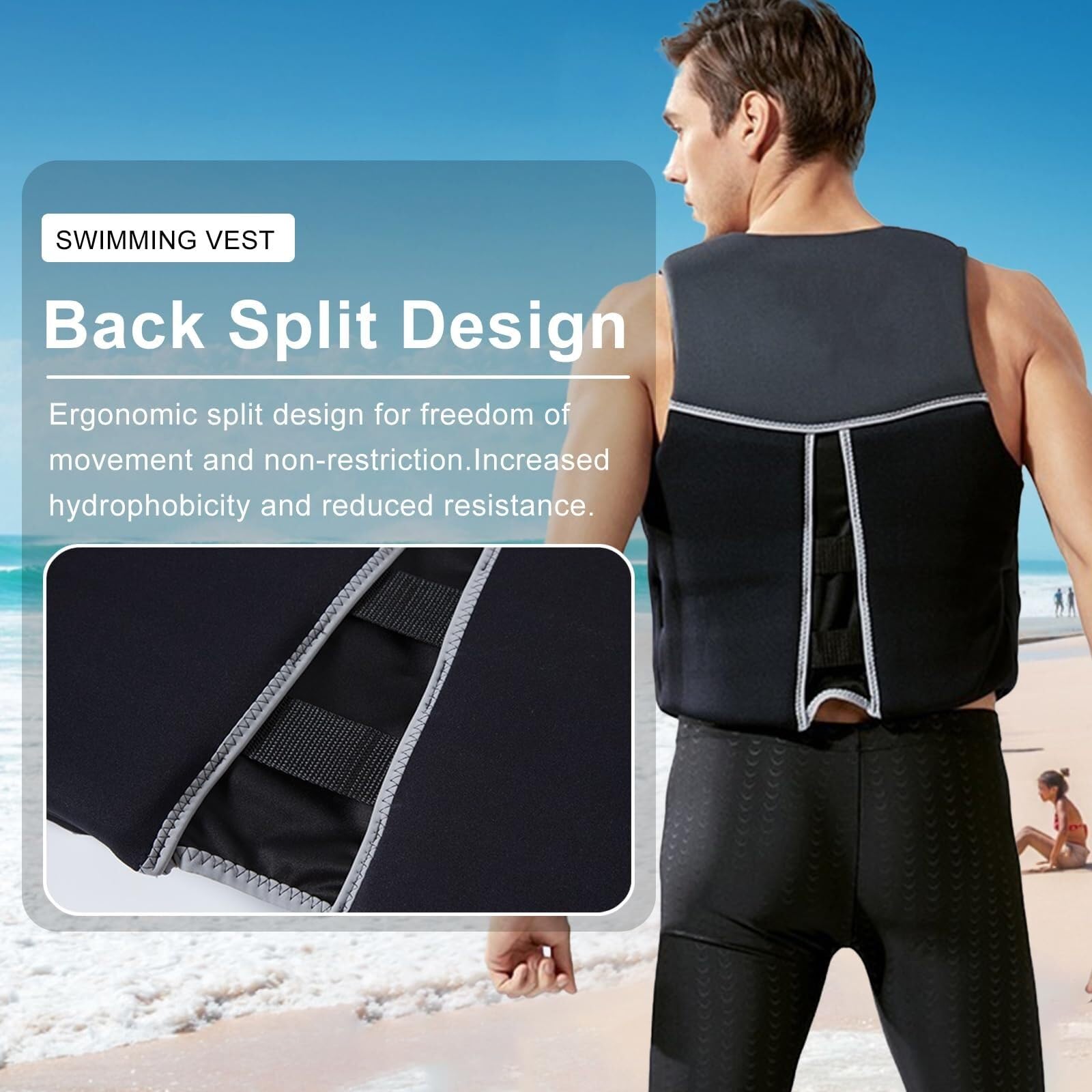 River Vest Leggero Portatile con Fit in Neoprene Comfort per Pesca Mosca Trota Fiume Uso