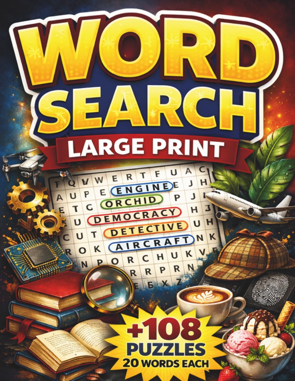 Word Search Large Print: 108 Puzzles | 20 Words Each