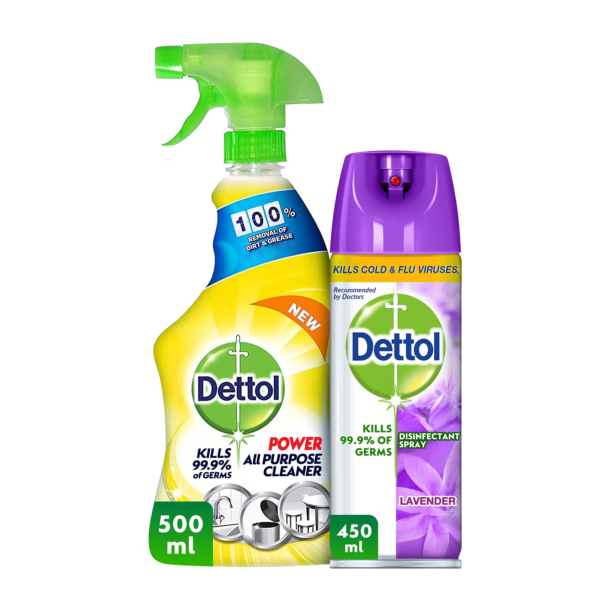 Buy Pack of 2 Dettol Disinfectant Surface Spray Lavender 450 ml + Lemon