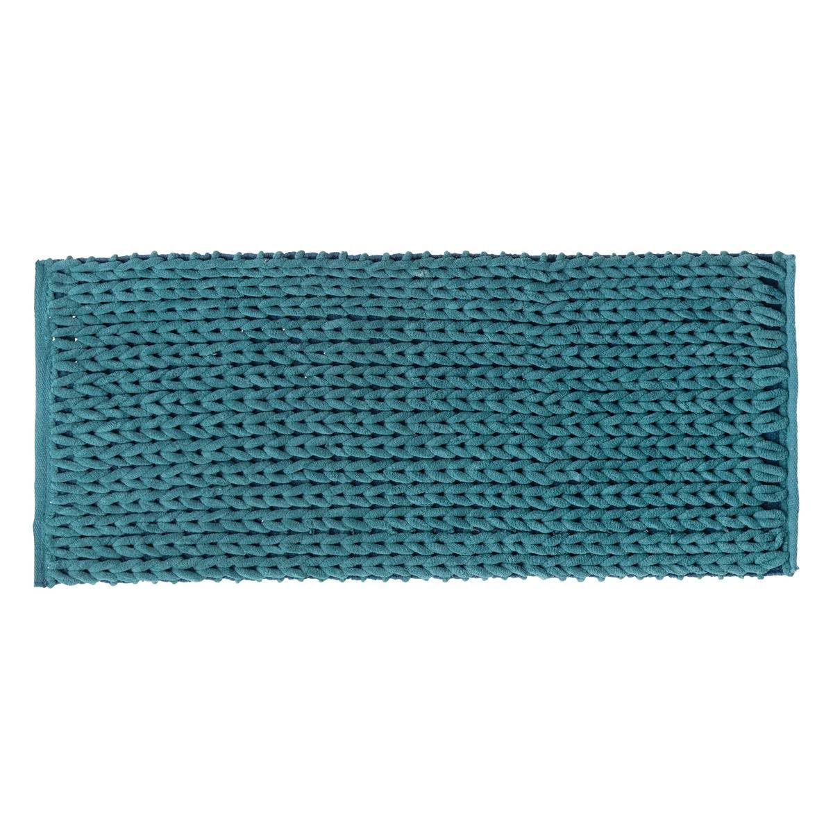 Tapis épais 50x120 pétrole haute densité au tissage ultra moelleux