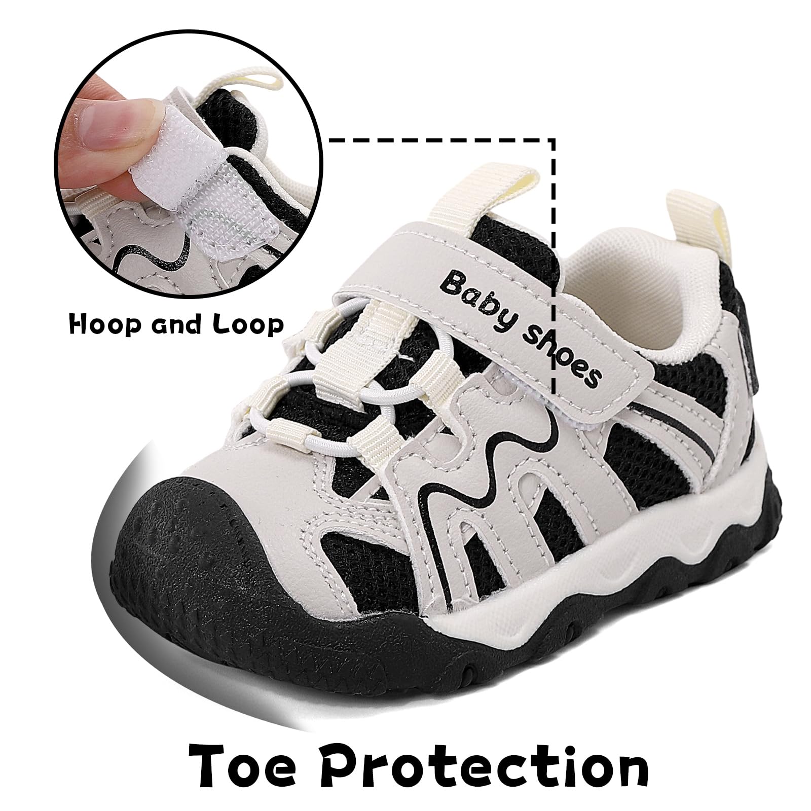 MASOCIO Chaussure Bébé Garçon Fille Chaussures Premiers Pas Bébé Semelle Caoutchouc Souple Antidérapant