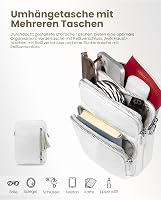befen Valódi Bőr Női Telefontok Akasztóval, RFID Védelem Kártyatartó Rekeszekkel Crossbody Mobiltelefon Táska 3