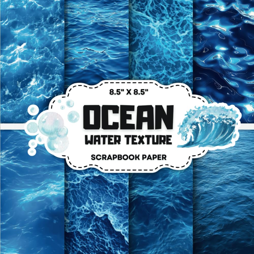 Ocean Texture Scrapbook Paper Collection: Decorative Double-Sided Craft ...