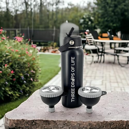 Miniatura 7 de Embudo de proteínas, embudos de suplemento sin BPA, contenedor Fill N Go para viajes, accesorio de embudos ligeros (2, 2.4 fl oz)