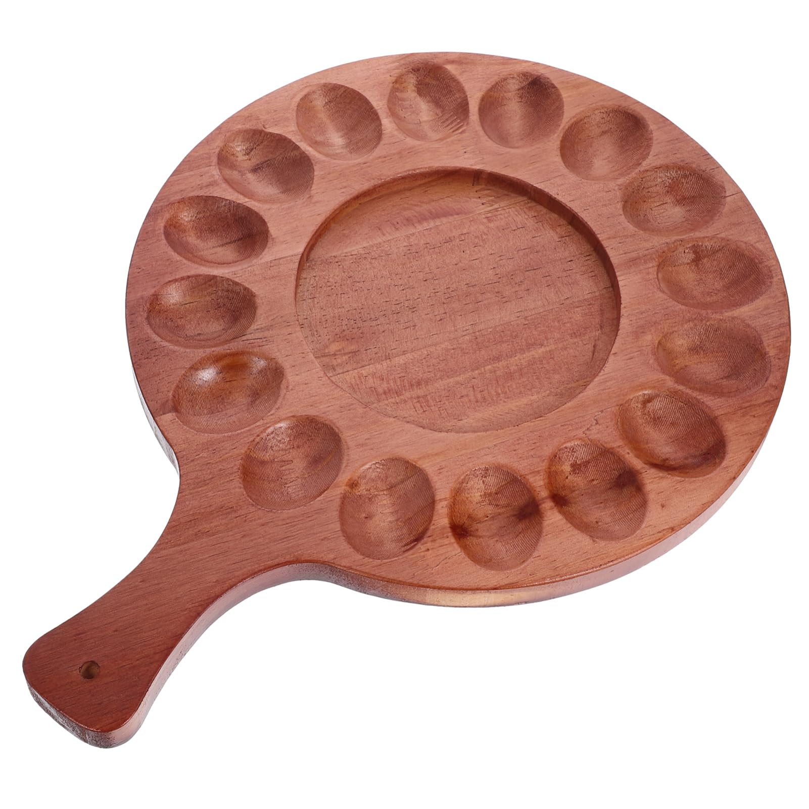 Bandeja de Huevos Rellenos de Madera Plato Servidor Reversible para Aperitivos y Postres para Fiestas y Reuniones Familiares