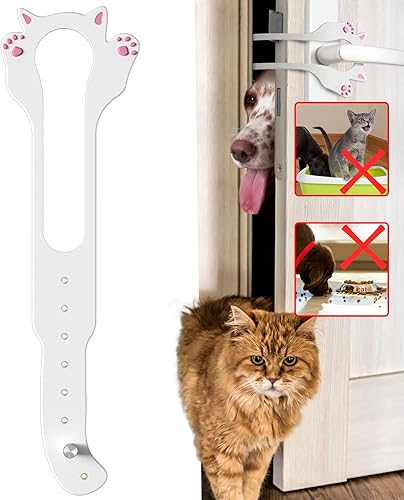 Soporte para puerta de gato, 8 tamaños ajustables tapón flexible para puerta de gato más fuerte, mantiene la puerta abierta de 1.5 a 8 pulgadas,