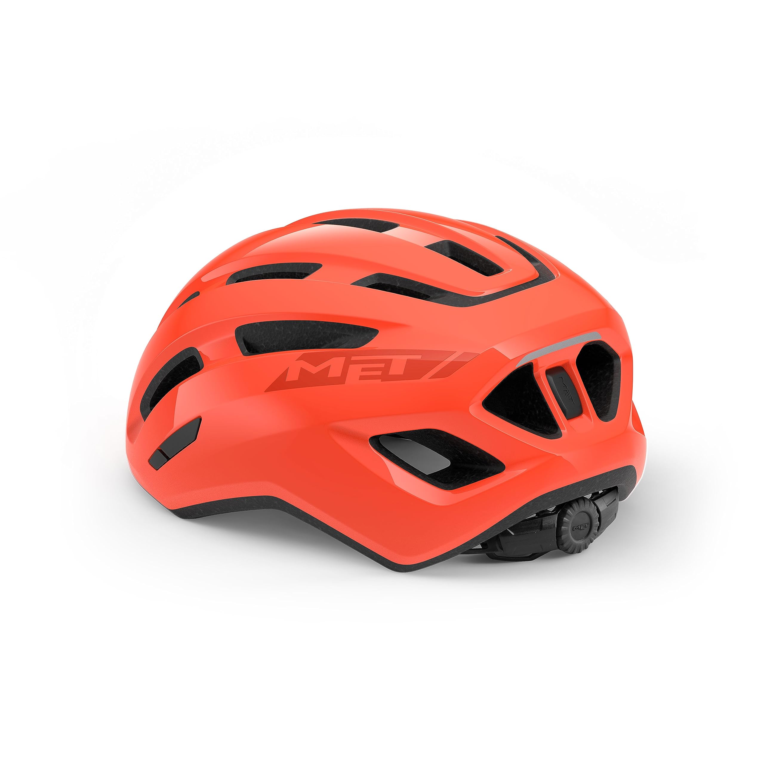 MET Miles City Cycling Helmet, Glossy Coral, Size 52-58cm, Coral Glossy, S/M - Image 2