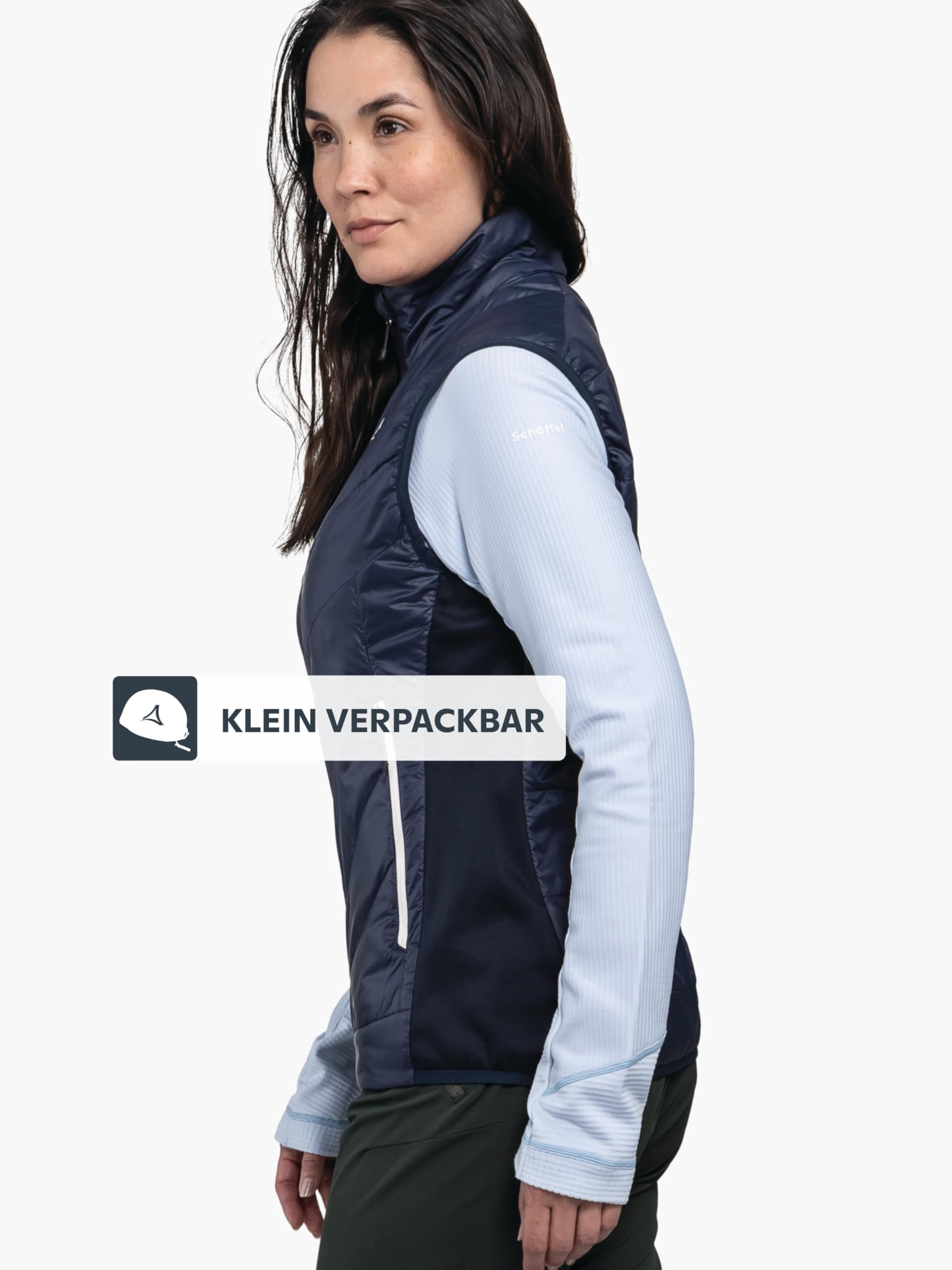 Schöffel Damen Hybrid Vt Style Cascata WMS windabweisende komprimierbare Funktionsweste gefütterte Outdoorweste recycelte Wattierung