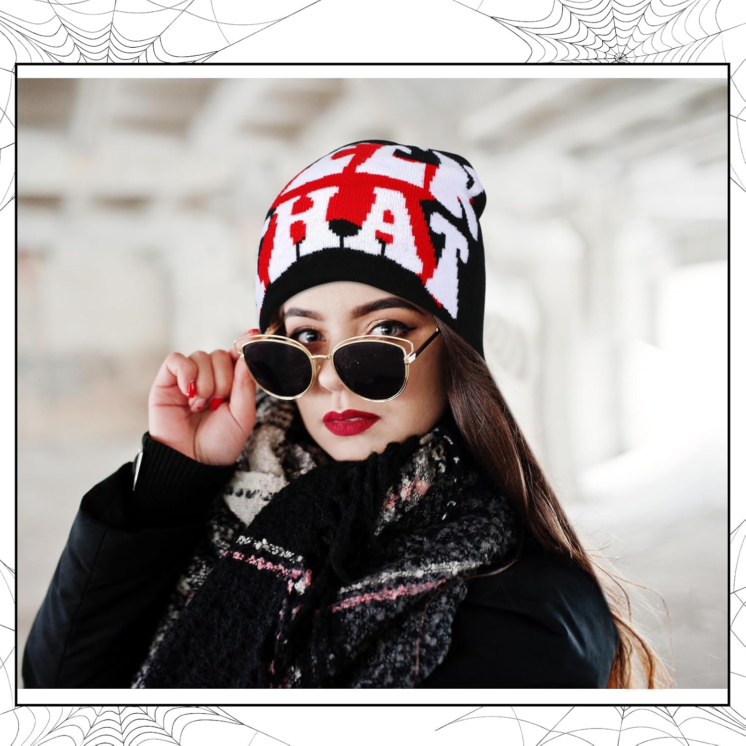 Ramede 4 Pcs Y2k Beanie - Double Sided Graphic Beanies for Men and Women, Acrylic Knitted Y2k Hats Accessories - Image 3
