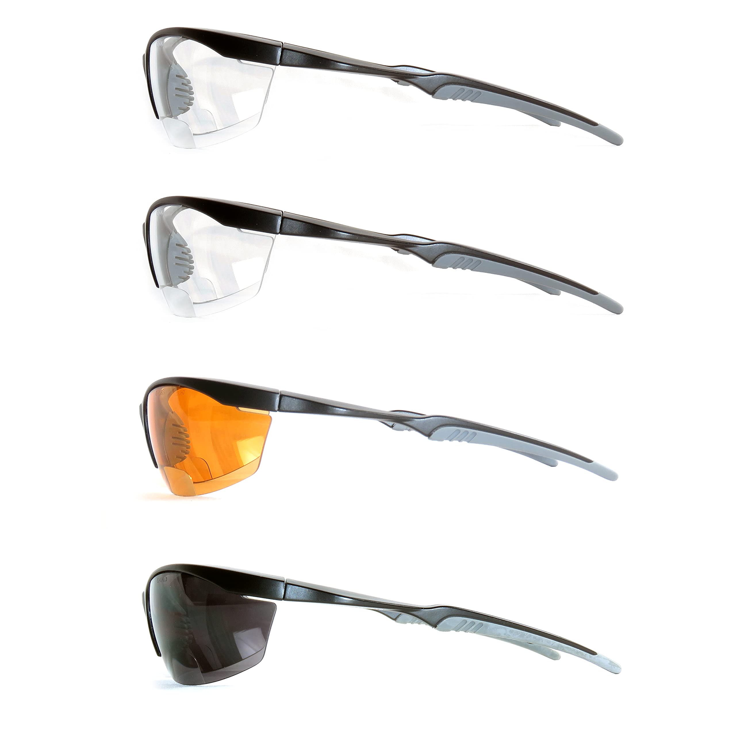 ARMITAGE 4 Paar AMB-610777 Bifokale Sicherheitsbrillen, verschiedene Farben (+2.00)