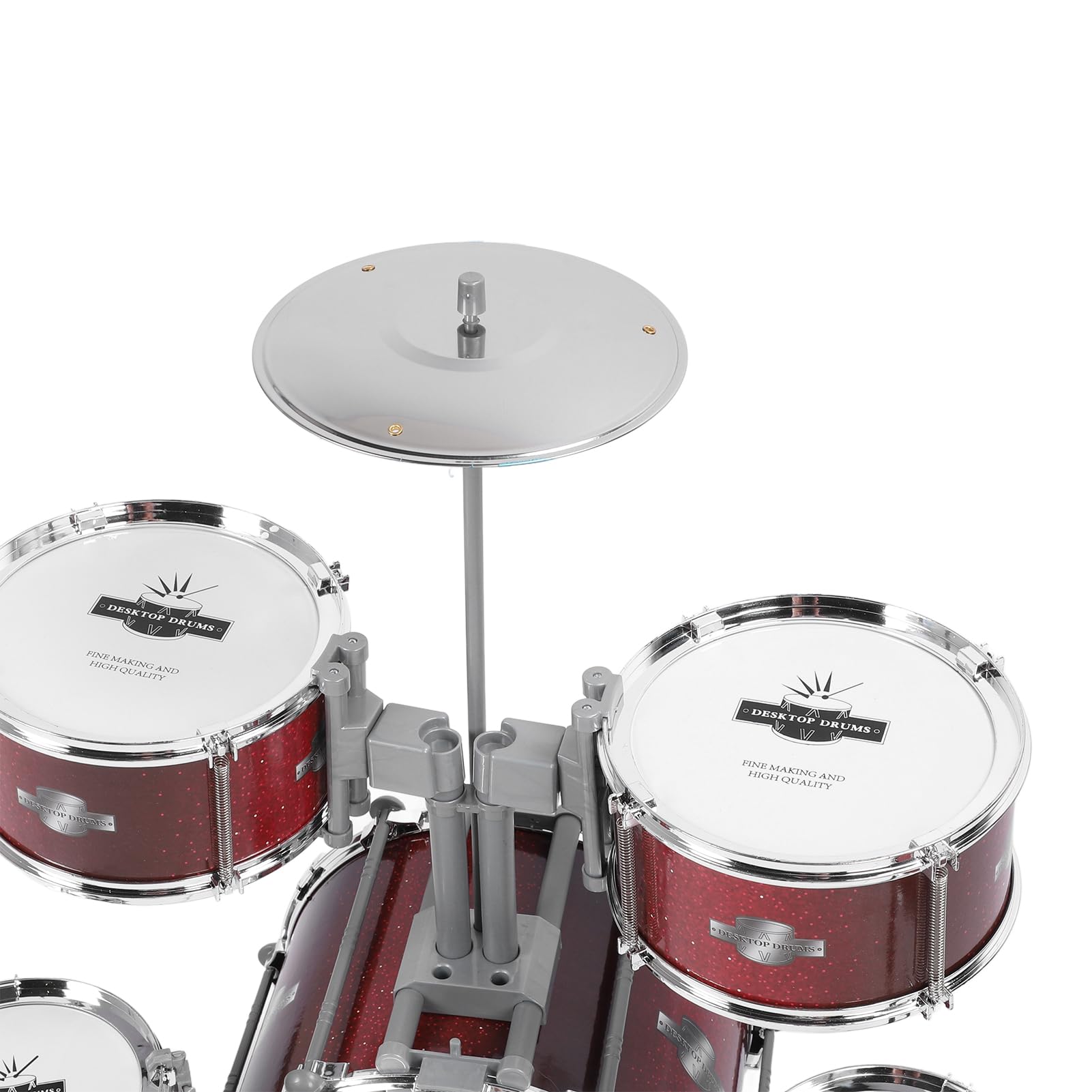Sxhlseller Jazz-Schlagzeug-Spielzeug |ABS-Percussion-Kit mit Galvanisierung, Eltern-Kind-Musikinstrument für und Mädchen, Pädagogische Simulationstrommel