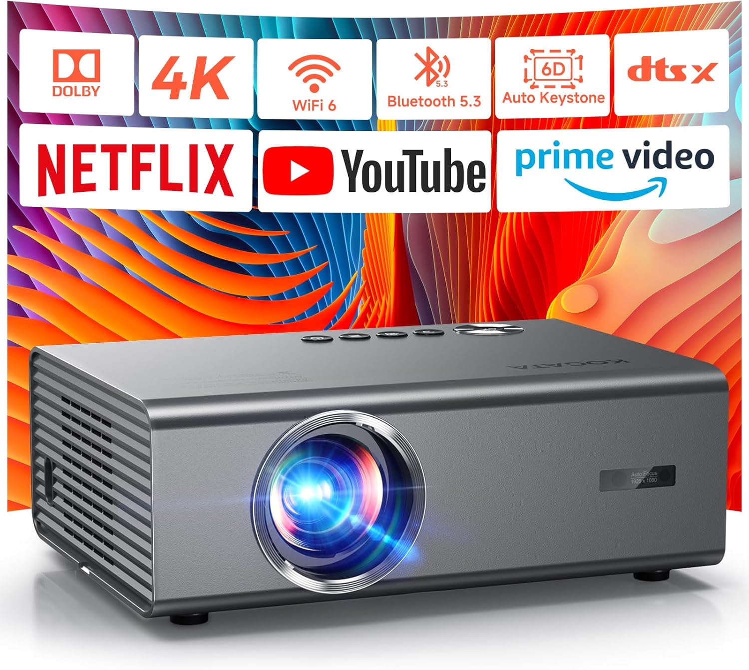 4K Projector with Netflix-Licensed