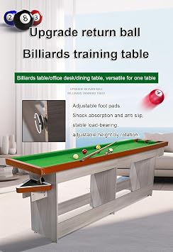 Adult Billiard Table, Miniature Pool Practice Table, Snooker Training Table, for Recroom Livingroom, Practice Shots (Color : Style1, Size : 2.41x0.54m/7.9x1.77ft)