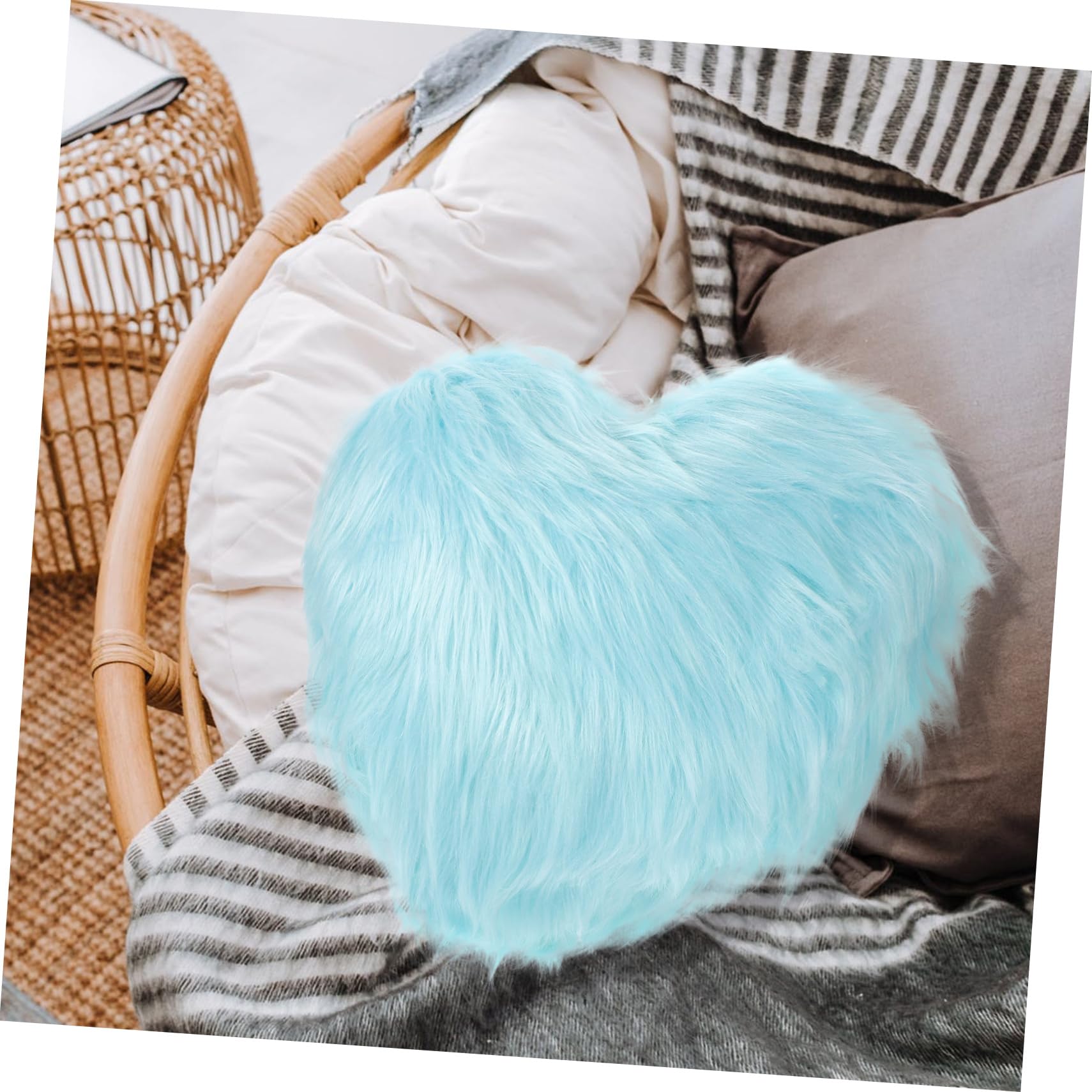 ULTECHNOVO Cuscino Forma di Cuore di Peluche Cuscino per Dormire per Casa per Divano e Auto