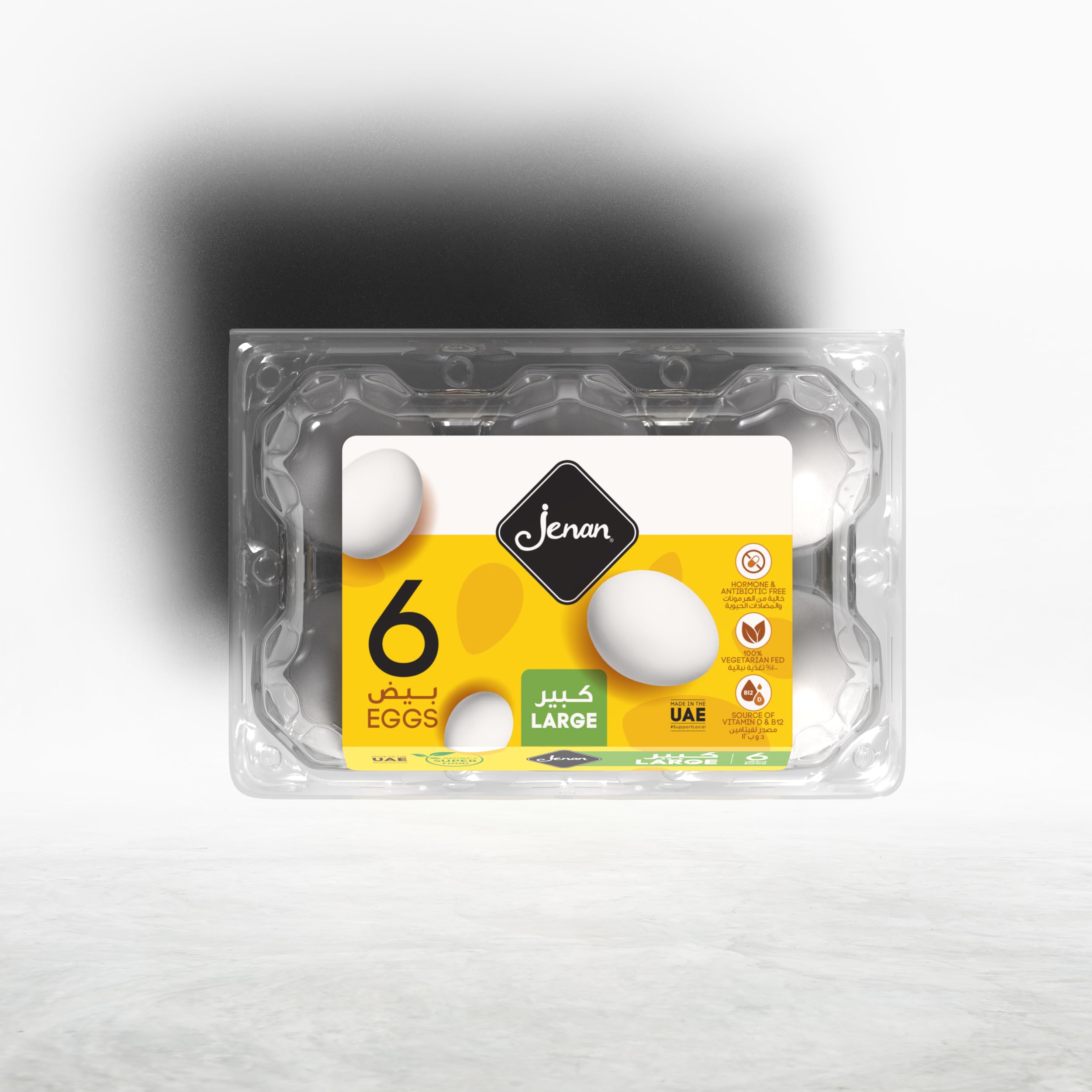 Jenan White Eggs Large 6pcs