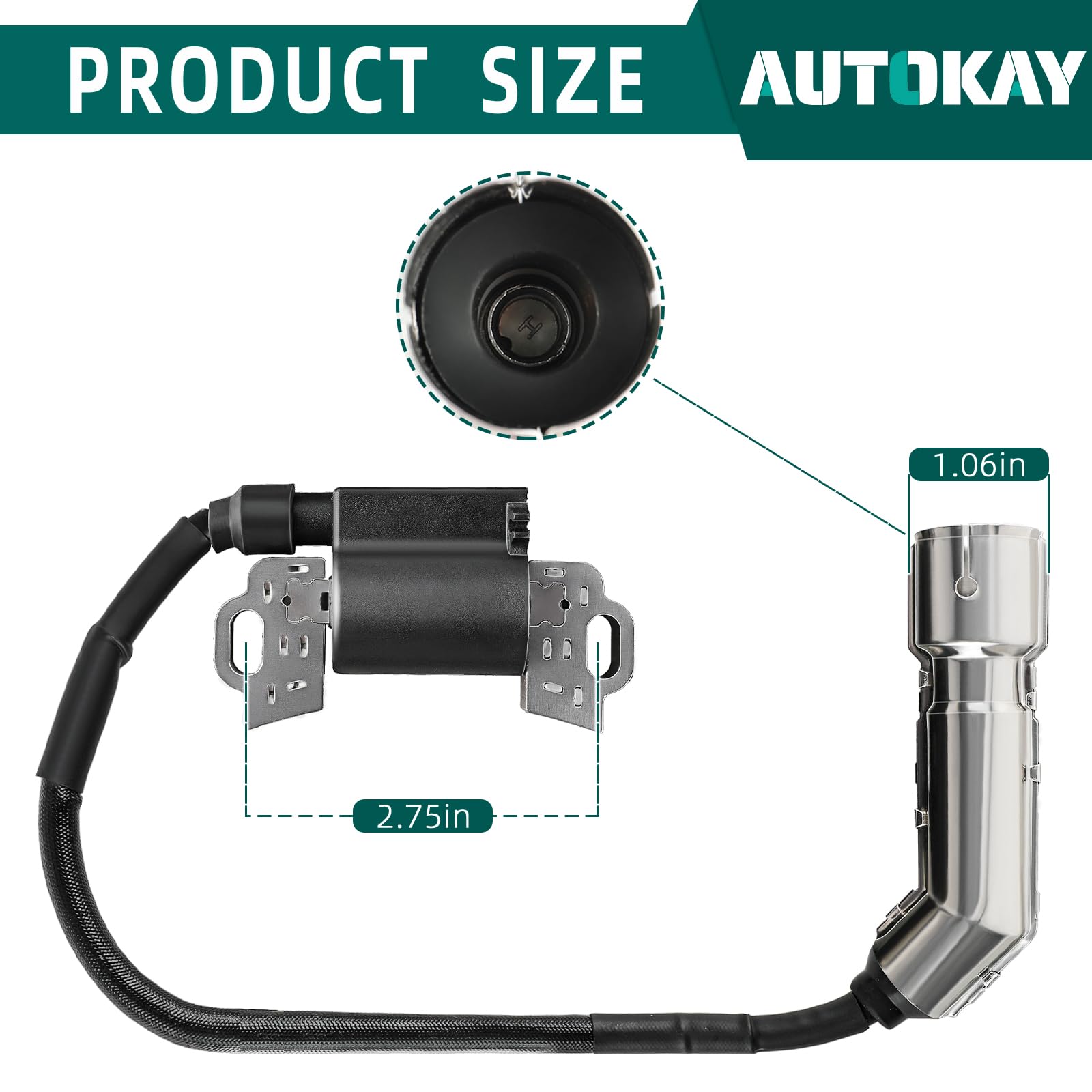AUTOKAY Bobina de encendido 994-00136A compatible con cortacésped MTD Troy Bilt CC800 Walk Behind CC30H Hydro Mini Rider
