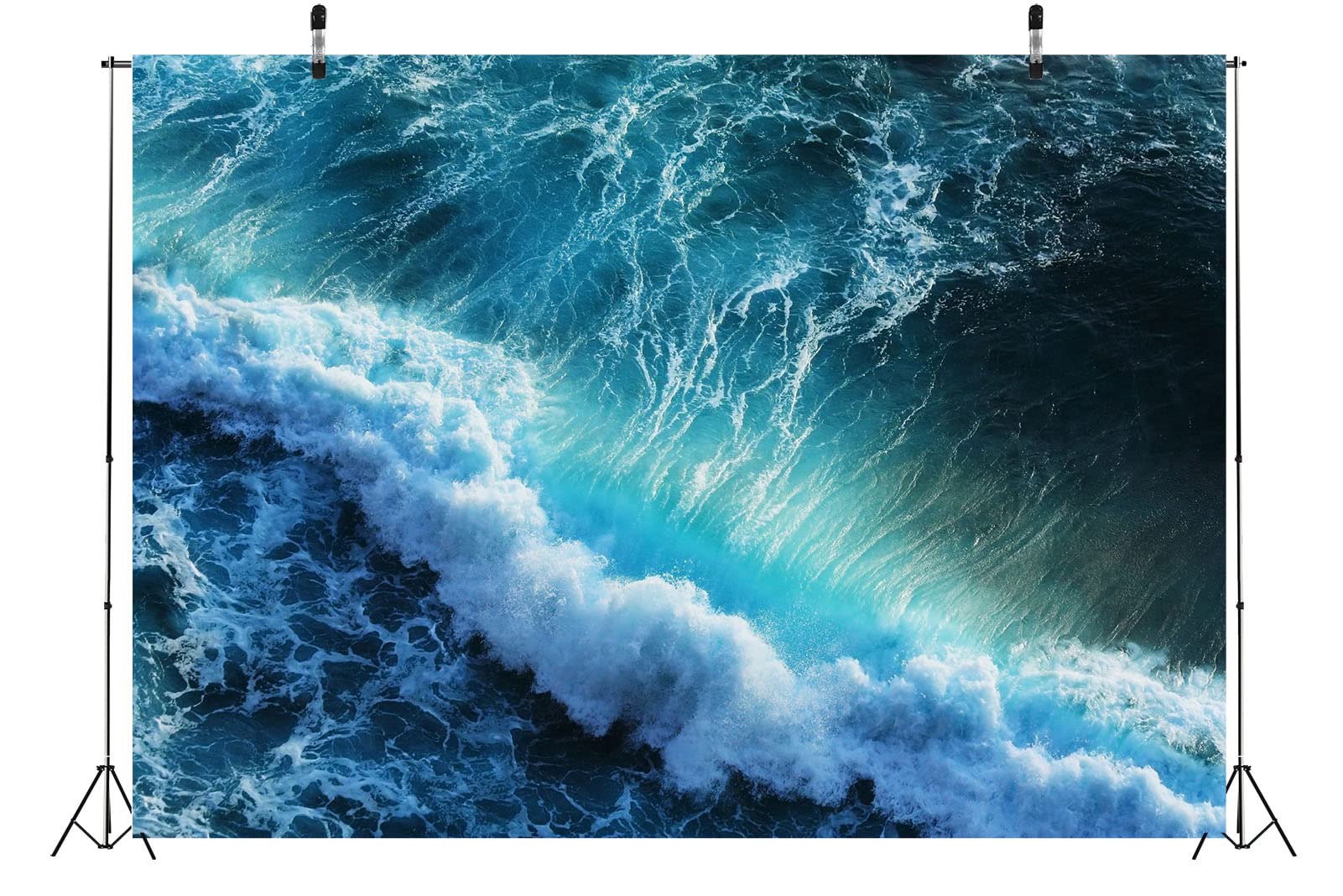 Ocean Photo Backdrop Pullover Hoodie 7x5ft Sea Cave Backdrop - Ocean Waves Photography ...
