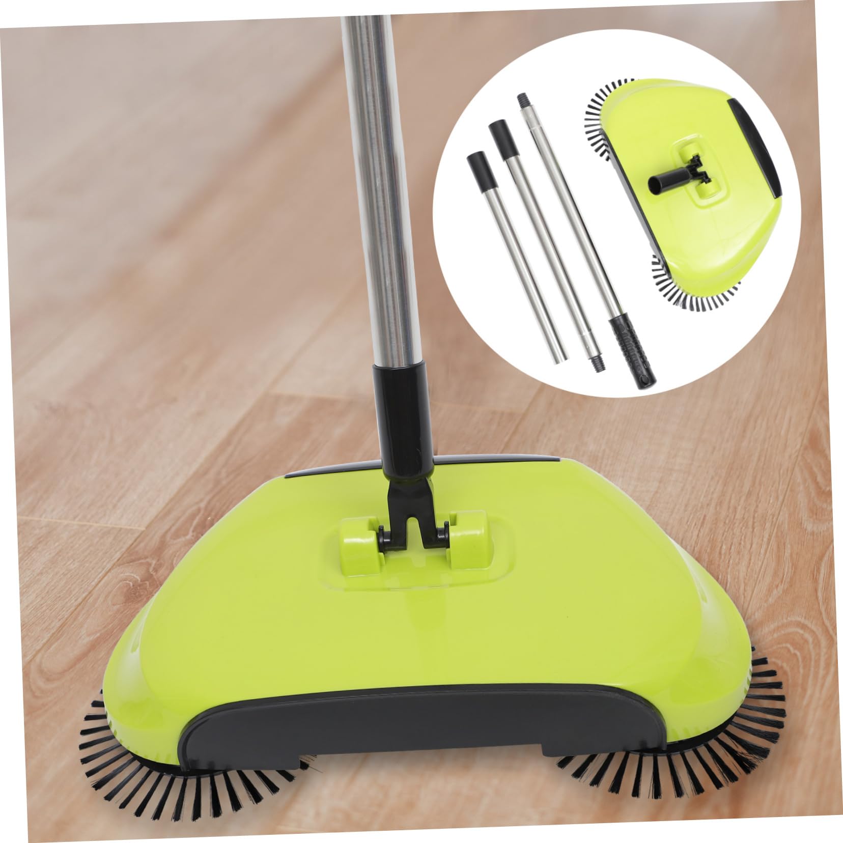 Handbesen und Kehrschaufel 3-in-1 aus Abs, Edelstahl und Pet