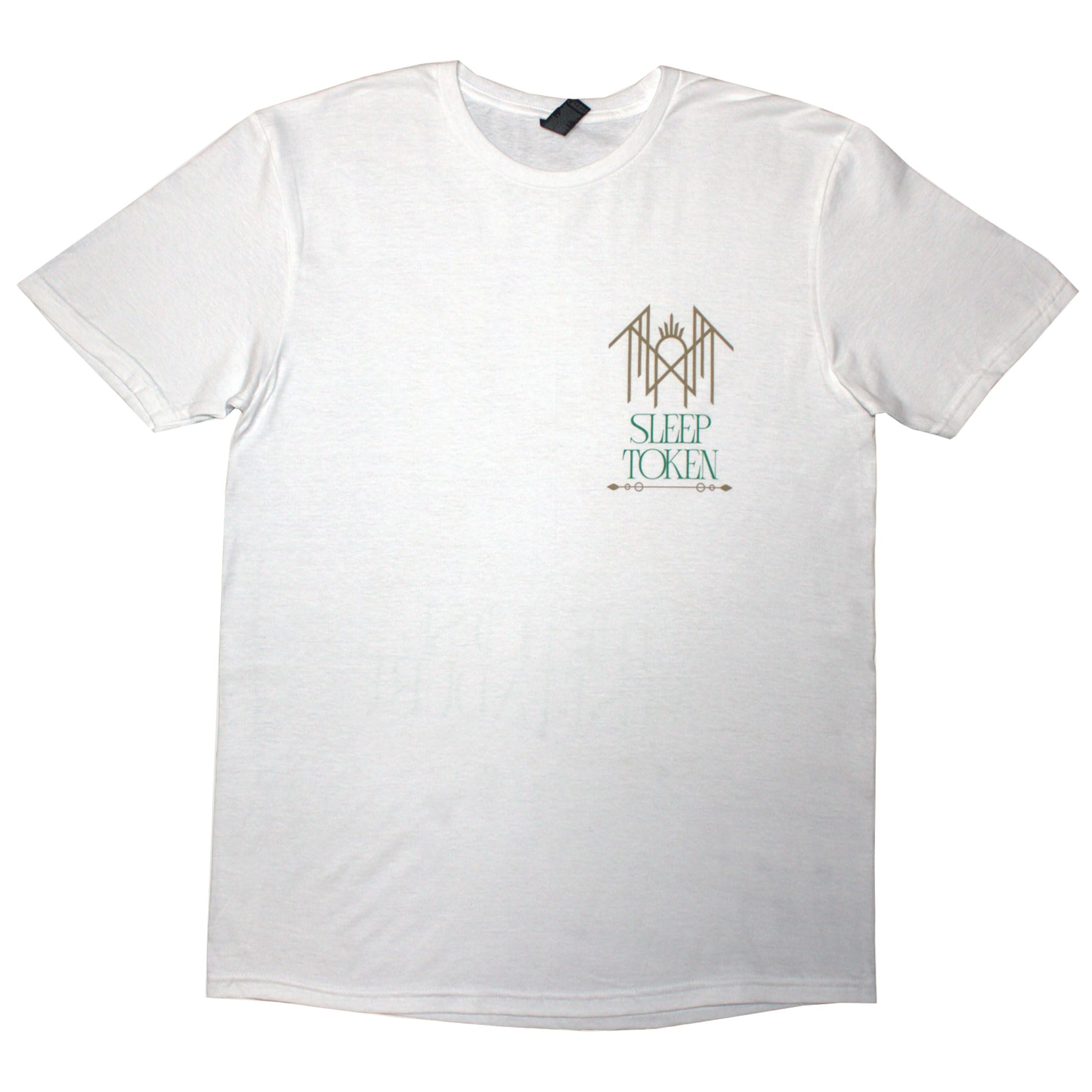 Rock Off Officially Licensed Products Men's White Sleep Token Even In Arcadia The House Must Endure T Shirt L