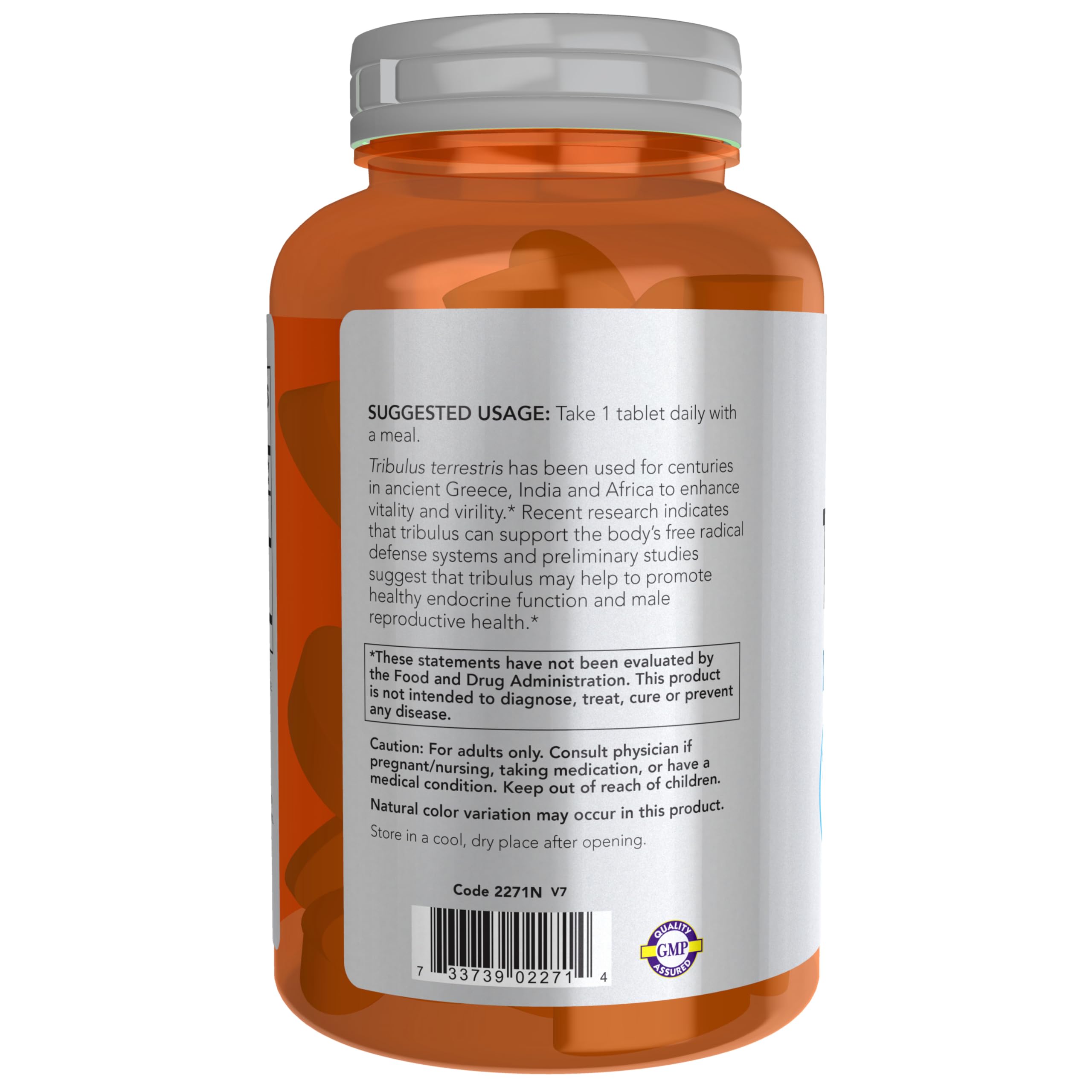 NOW Foods Tribulus 1000mg, 45% Extract, 180 Tablets 1